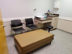 exam room with ottoman