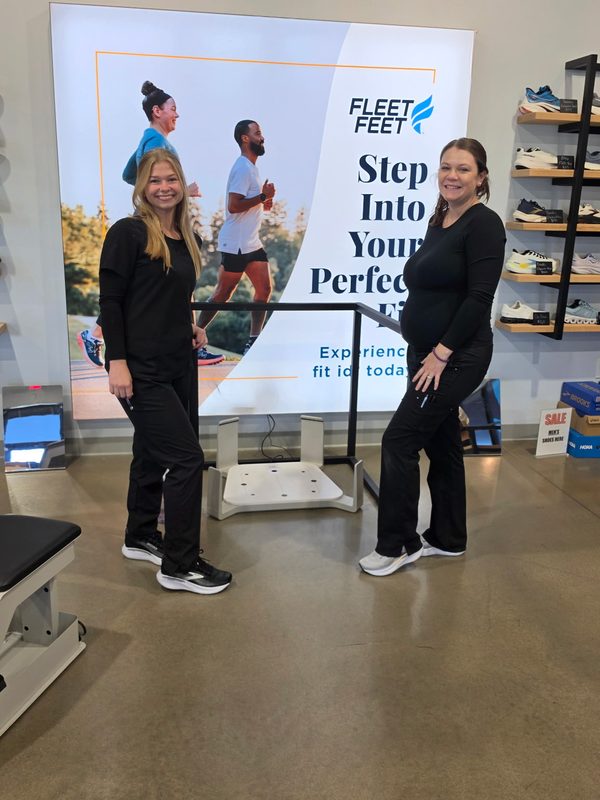 Town N Country veterinary assistant team in new Fleet Feet shoes